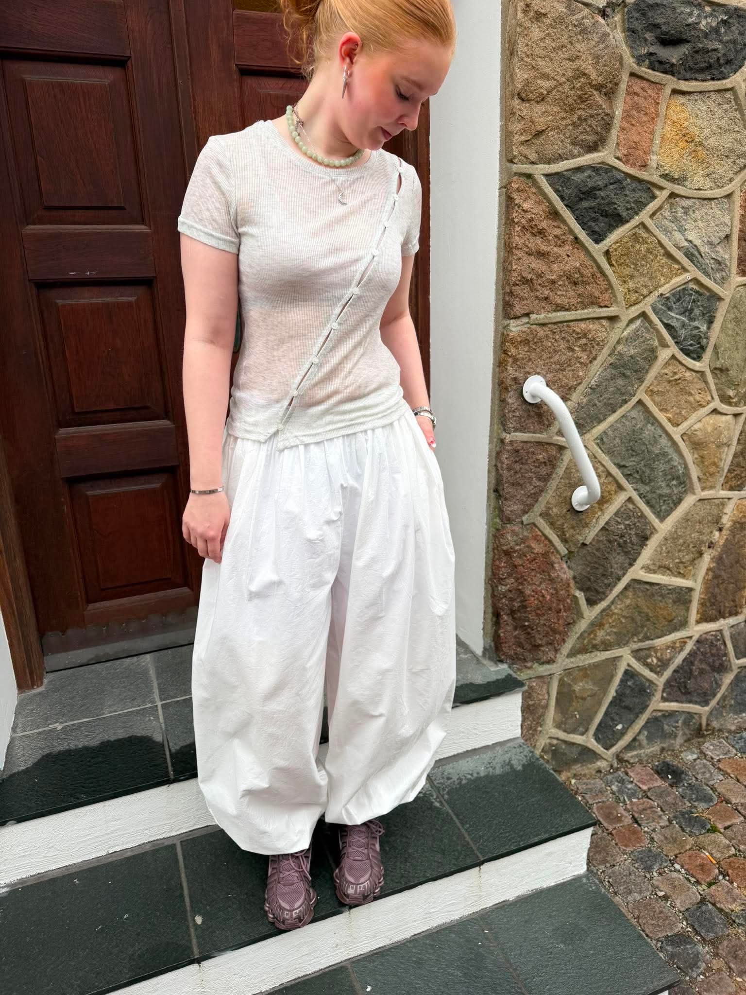 NMNUSA Top - White Melange